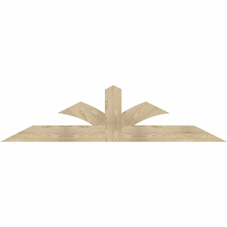 Ekena Millwork Richland Rough Sawn Timber Gable Bracket, Douglas Fir, 84"W x 21"H x 4"D x 6"F, 6/12 Pitch GBW084X21X0406RIC00RDF